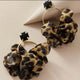 LEOPARD PRINT PEDAL EARRINGS