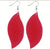 RED FEATHER DANGLE EARRINGS