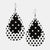 Black and polka dot double-sided earrings
